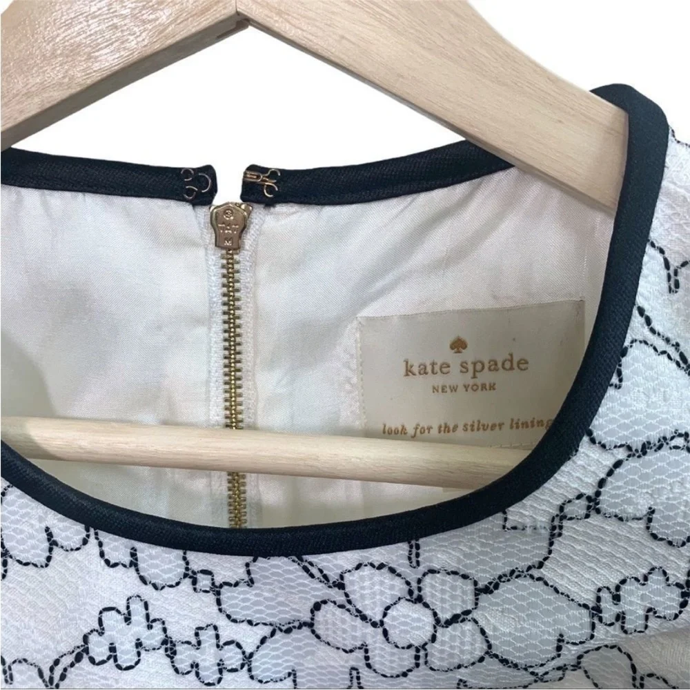🔥🆕 KATE SPADE New York Linen and Lace Floral Dress size 4